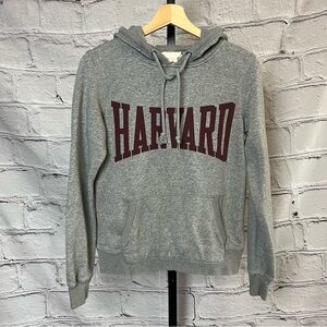 H&M Harvard LOGG Gray and Maroon Hooded Sweatshirt Pullover